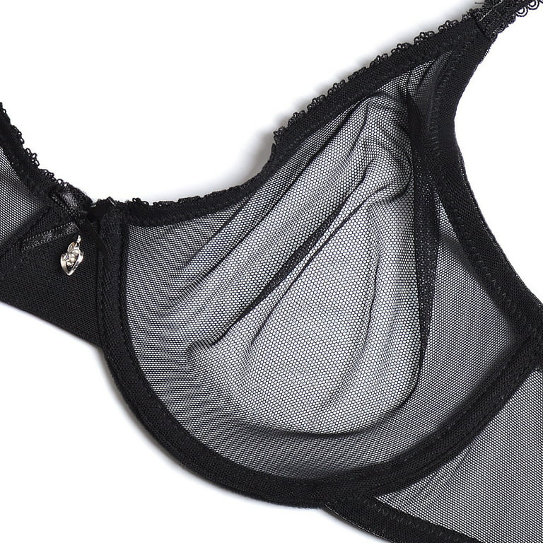 Buy Women's Sexy Lace Bra Mesh Underwire See Through Demi Bra Unlined  Bralette Online at desertcartSeychelles