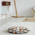 thumbnail image 3 of Geometrical Round Floor Cushion with Handle, Half Painted Inspired Style Square Shapes in Abstract Concept, Pillow for Living Room & Dorms, 18" Round, White and Pale Cadet Blue, by Ambesonne, 3 of 4
