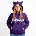 thumbnail image 3 of pop Huntrix Print Cat Ears Hoodie with De-mon Sweatshirt Huntrix Trendy Pullover All-over Print Fashion Casual Long Sleeve Sweatshirt Pullover Casual Streetwear XL, 3 of 4