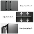 thumbnail image 7 of Metal Wall Cabinet,Garage Wall Cabinetwith Handle,Lockable Storage Cabinets Wall Mounted with 2 Doors,Locking Cabinet with Shelves for Basement,Living Home,Black, 7 of 7