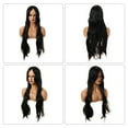 thumbnail image 6 of Unique Bargains Human Hair Wigs for Lady 31" Wigs for Women Wig Cap Long Hair Black, 6 of 8