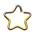 thumbnail image 4 of Star Nose Ring 16g Split Ring Perfect For Nose, Rook 3/8 Inch - 10 mm, 4 of 6