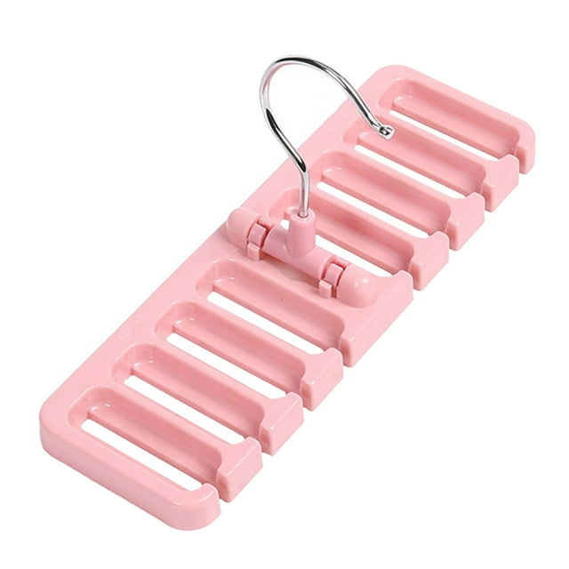 IMENGL Clearance! Delayuji Hooks for Hanging Closet Belt Storage Rack Rotating Hanger Wardrobe Scarf Tie Organizer Holder One Size Pink