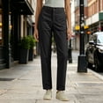thumbnail image 2 of Inleife Women Solid Straight Leg Cargo Pants Zipper Button Closure Multi Pocket Outdoor Casual Utility Long Trousers, 2 of 6