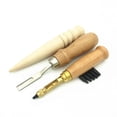thumbnail image 3 of 18pcs Kit De Herramientas De Punzonado Artesanal de material cuero De Bricolaje Cosido Sillín De Coser Groover Hugo Herramienta de marroquinería, 3 of 8