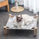 thumbnail image 5 of Hamaca para gatos Cama elevada de madera Cama para gatos Extraíble Lavable Cama para dormir para mascotas Cama para gatos transpirable Apta para gatos y cachorros en interiores y exteriores, 5 of 5