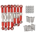 thumbnail image 1 of For  144001 1/14 RC Car Spare Parts Metal Linkage Servo Pull Rod Steering Tie Rod Set,Red, 1 of 8