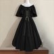 thumbnail image 2 of Gibobby Vestido sexy Disfraz medieval para mujer Vestido de camisa irlandesa con manga de trompeta con corsé Vestido tradicional Halloween M Disfraces de cosplay Vestido de corsé(Negro, XXXXL), 2 of 4