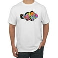 thumbnail image 1 of Wild Bobby, Colorful Neon Nemo Clownfish, Animal Lover, Men Graphic Tees, White, 2XL, 1 of 3