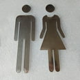 thumbnail image 1 of Chendee 1 Pair Acrylic Men&Woman Wc Door Sign Washroom Signage Sticker,Silver, 1 of 8