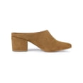 thumbnail image 3 of BLISSFUL STEP Women's Slides Block High Heels Slip on Pointed Toe Slide Mules Brown 9.5, 3 of 8