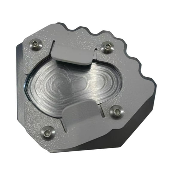 yotijay Motorcycle Kick Stand Extension Foot Pad Aluminum Alloy Easy Installation Sturdy Grey