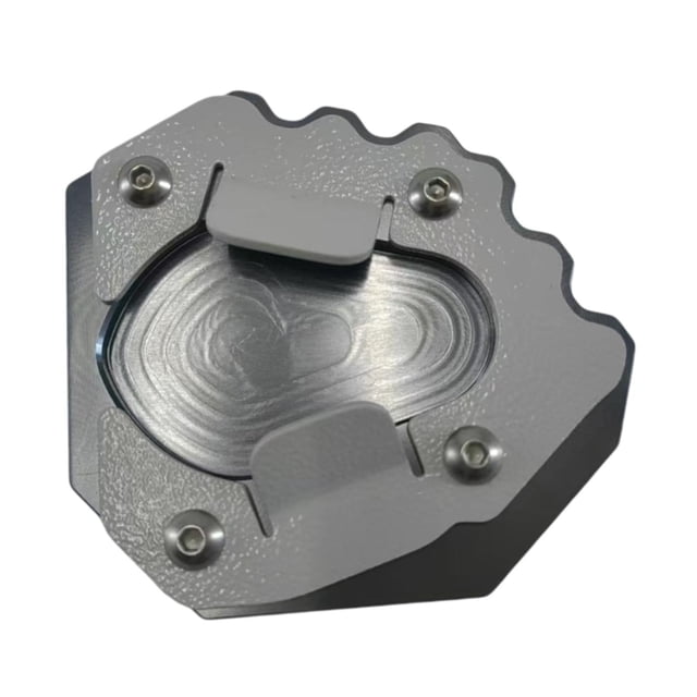 Extensión de placa de soporte para motocicleta, almohadilla para pie, fácil instalación, reemplazos sólidos Gris
