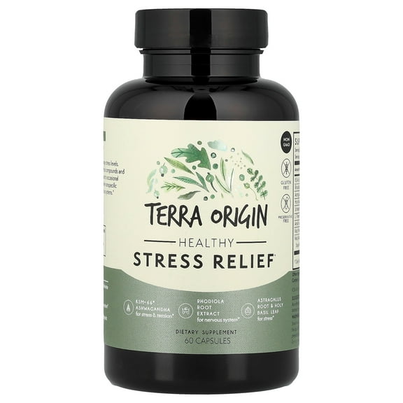 Terra Origin Healthy Stress Relief, 60 Capsules