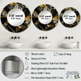 thumbnail image 4 of Designart "Opulent Marble Granite Agate with Gold Detailing XVI" Modern Geometric Rund Mirror For Wall Decor - Large Grey Round Printed Mirror - Modern Round Mirror 36" x 36" Inch, 4 of 5