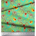 thumbnail image 3 of Soimoi Velvet Fabric Floral,Circle & Bird Artistic Print Sewing Fabric Yard 58 Inch Wide, 3 of 3