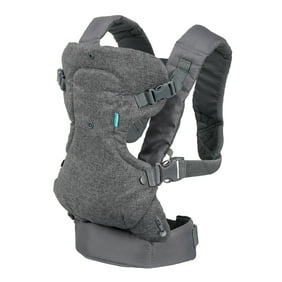 Infantino Flip 4-in-1 Carrier - Ergonomic, Convertible, Face-in and Face-Out, Front and Back Carry for Newborns and Older Babies 8-32 lbs, Gray
