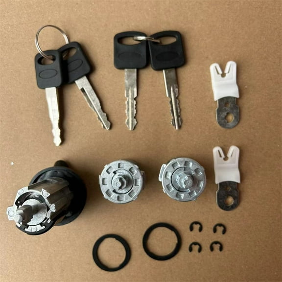 Acaigel Ignition & Door Lock Cylinder With 4 Keys For Ford F150 F250 F350 F450 1997-2007