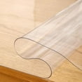 thumbnail image 3 of Protection de Table Épaisse Transparente 35.4x59.1 Po, Protecteur de Table Résistant à la Chaleur, Nappe Rectangulaire en Vinyle PVC Transparent, pour Cuisine, Commode, Bureau, Salle à Manger, 3 of 7