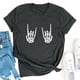 thumbnail image 2 of Tops Para Mujer Blusa Casual Elegante Camisas Para Hombre Retro Mueca Estampado Suelto de Manga Corta Jersey Camiseta de Fondo Odeerbi ODB170290, 2 of 8