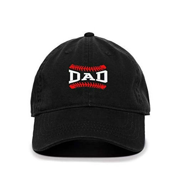 Tech Design Baseball Dad Baseball Cap Embroidered Cotton Adjustable Dad Hat Black