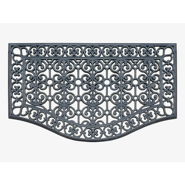 A1HC Large Outdoor Floor Door Mat, Natural Rubber Grill Drainable Design & Anti Fatigue 24”x39”, Ideal for Outside entryway, Scrapes Shoes Clean of Dirt & Grime, Heavy Duty mat for Indoor Outdoor Use