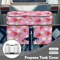 thumbnail image 3 of Yuyamidu Pink Strawberry RV Propane Tank Cover, Flowers Camper Propane Tank Cover Double 30 LB Gas Cylinder Covers for RV, Travel Trailer, Camper, 3 of 8