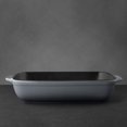 Stone Baking Dish 14" x 9.25" 3.4 qt. Rectangular Black Safe Grip