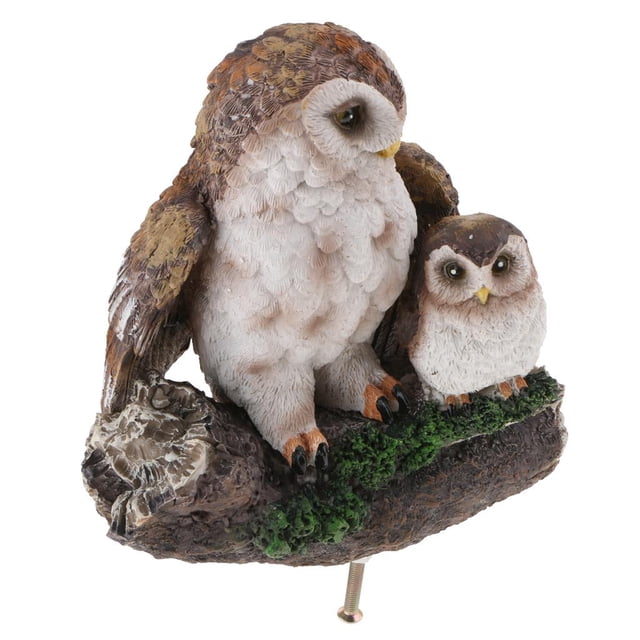 Lindo Animal Pájaro Decoración En Miniatura Jardín Jardín Árbol marrón
