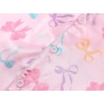 thumbnail image 3 of Topgal Satin Summer Pajamas for Little & Big Girls Silky Button Down 2PC Pink & Colour Bows Pjs Jammie Set Size 10, 3 of 7