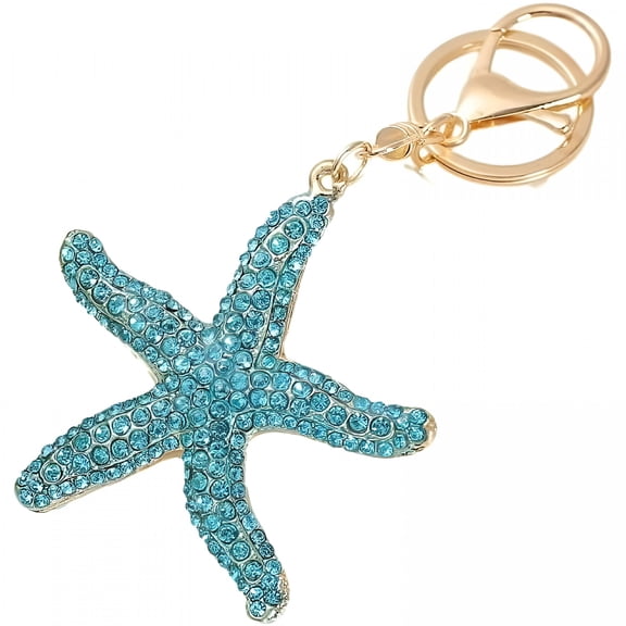 DESIGNICE Starfish Keychain, Keychains for Women Key Ring Hanging Pendant Creative Car Bag Keychain Gifts Decoration