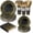 Black/Gold, variant on 175 Pcs Black and Rose Gold Party Supplies, Disposable Party Dinnerware Gold Plastic Forks Knives Spoons Black Rose Golden Dot Plates Cups Napkins for Birthday Wedding Serves 25