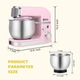 thumbnail image 2 of Batidora de pie para cocina en caja, 3,2 L, eléctrica, 6 velocidades, color rosa, 2 of 6