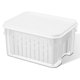 thumbnail image 1 of Contenedor de almacenamiento de alimentos Caja transparente de verduras frescas con colador Organizador de ensaladas de frutas apilable para nevera 1.9L Inevent HA008836-00, 1 of 7