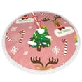 thumbnail image 3 of Faldas para árbol de Navidad de 48 pulgadas con texto "Merry Christmas", tapete para árbol de Navidad para vacaciones de invierno, falda para árbol de Navidad para decoraciones navideñas rústicas, 3 of 8