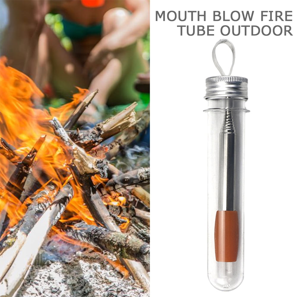 POCKET BELLOWS Fire Starting Bowl Telescopic Outdoor Wood Stove BBQ Blower Tool 
