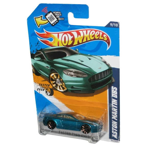 Hot Wheels Faster Than Ever '12 (2011) Blue Teal Aston Martin DBS Car 99/247
