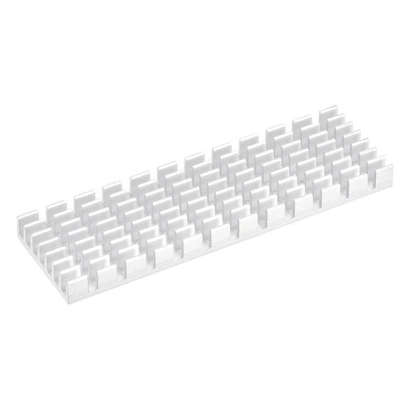 Uxcell Aluminum Heatsink Self Adhesive 70x22x6mm with Notch for M.2 SSD Silver Tone