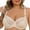 Beige, variant on ,Women's Lace Underwire Bras Push up Full Coverage Bra Breathable Comfort Unlined Bra for Large 100D