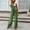 Green, variant on Jumpsuit Elegant And Casual Women'S Strapless Sleeveless Wide Leg Jumpsuit With Tie Belt,Beige Women'S Polyester Jumpsuit M