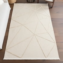 nuLOOM Anica Geometric Fringe Area Rug, 10' x 14', Anica Light Beige