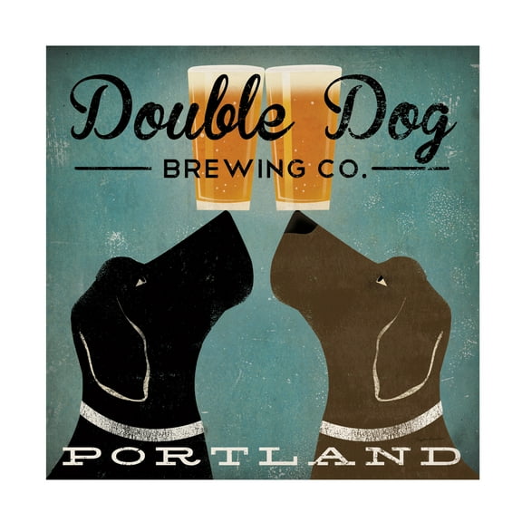 Trademark Fine Art 'Double Dog Brewing Co' Canvas Art by Ryan Fowler