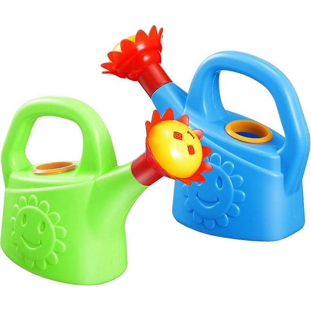 2pcs Watering Can for Kids, Garden Plant Watering Can Novelty Sprinkler Beach Sand Toys Educational Toy for Boys Girls (Random Color)
