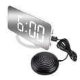 thumbnail image 1 of Despertador con vibración fuerte para adultos sordos que duermen profundamente, reloj digital con espejo y agitador de cama F, 1 of 5