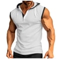 thumbnail image 7 of Afdoent Men's Tank Top Mens Gym Vest Training Sleeveless Vest Heavy Summer Sport Fitness Hooded Vest For Men Casual Streetwear, 7 of 7