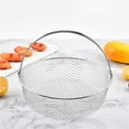 thumbnail image 2 of Stainless Steel Air Fryer Basket Oven Steamer Mesh Basket with Handle 21CM, 2 of 8
