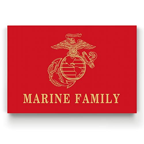 Renditions Gallery Military Wall Art, Military Family, American Heros, Soldier, Veteran, USMC Family Flag30X40