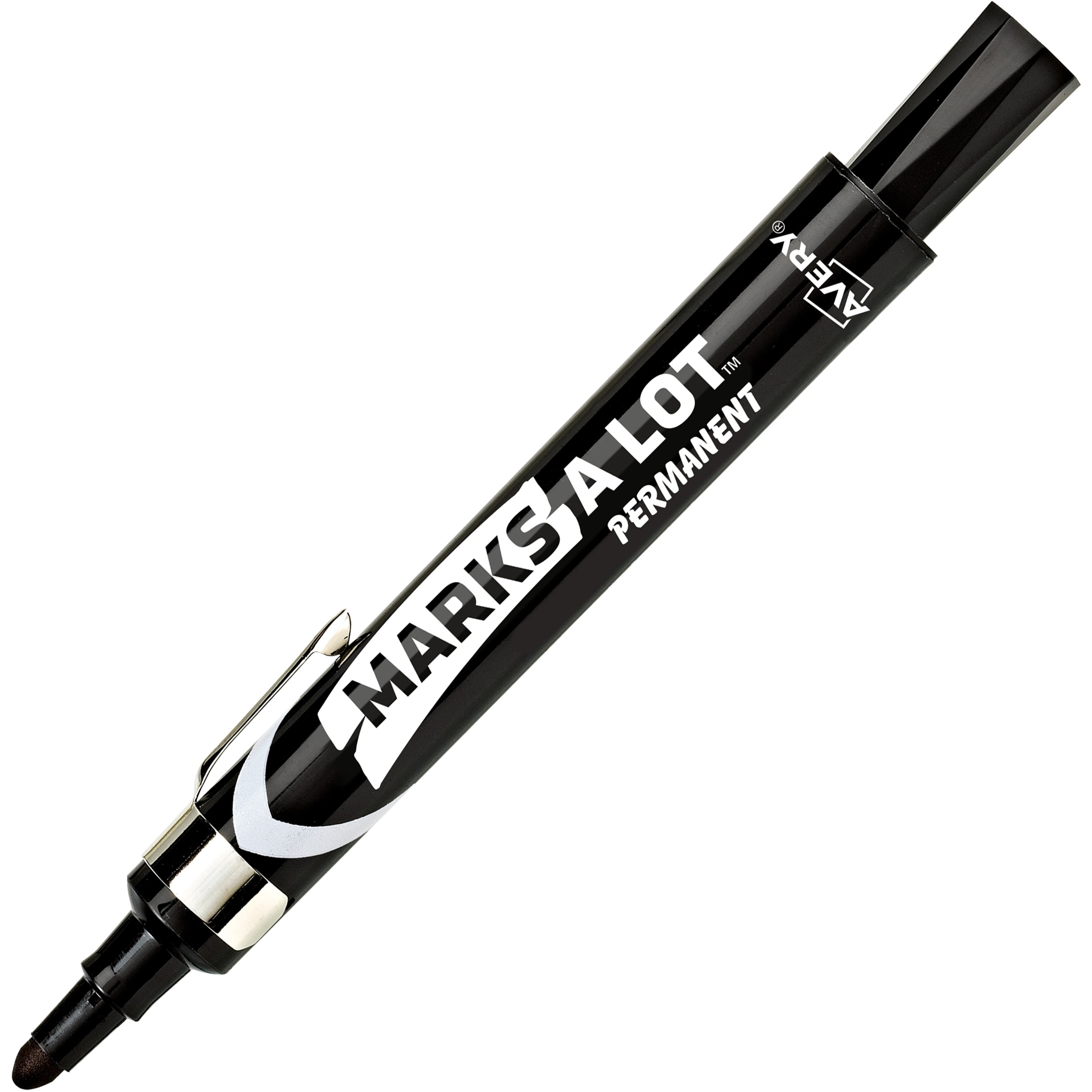 Avery Marks-A-Lot Regular Desk-Style Permanent Marker Chisel Tip Black 24/Pack 