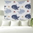 thumbnail image 3 of Tapestry Wall Hanging Cute Whale Tapestry Polyester Tapestry Bright Wall Art Wall Blanket Wall Decor for Bedroom Living Room Dorm Decor（80 x 60 inch） Home Decor Gifts, 3 of 7
