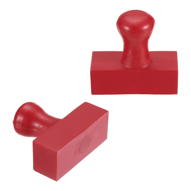Uxcell Poignée Ronde en Caoutchouc 50x20mm, 2 Pcs Supports de Tiroir pour Sculpture, Bricolage, Scrapbooking, Rouge